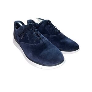 Vionic Wm’s Sz 12 Fresh Taylor Suede Navy Fashion Active Casual Sneakers NWOB